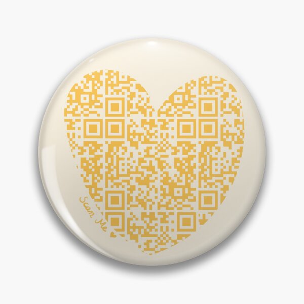 Item preview, Yellow Rick Astley Rickroll QR Code Heart Art designed and sold by Victoria Lehnard.