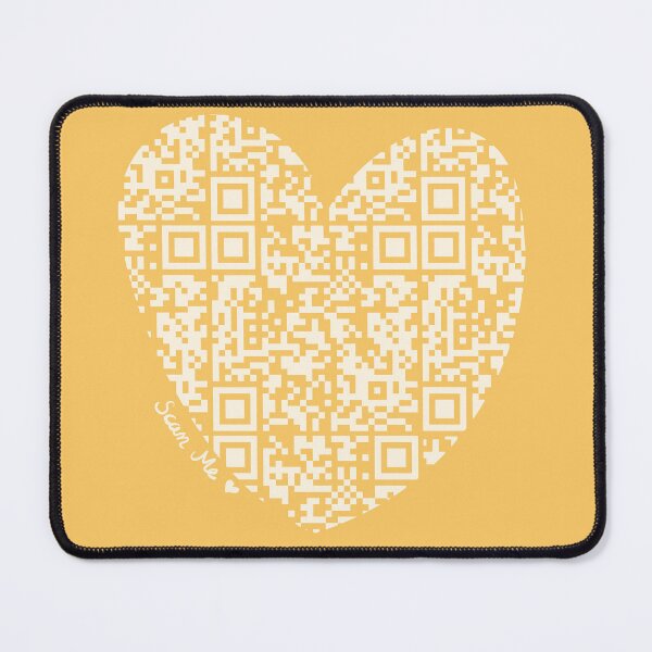 Item preview, Pastel Yellow Rick Astley Rickroll QR Code Heart Art designed and sold by Victoria Lehnard.