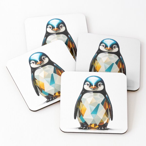 Item preview, geometric polygon penguin  designed and sold by Cardsurveyors.