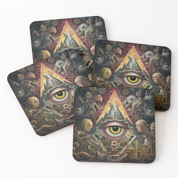 Item preview, Illuminati Pyramid Art designed and sold by JustOkayDesigns.