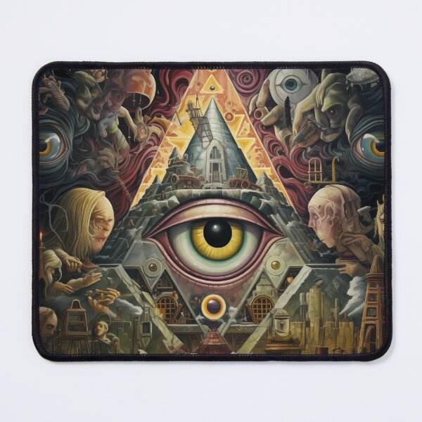 Item preview, Illuminati Pyramid Art designed and sold by JustOkayDesigns.