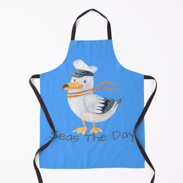 Item preview, Nautical Seagull Art - ‘Seas The Day’ Watercolor Print designed and sold by Hill Strom.