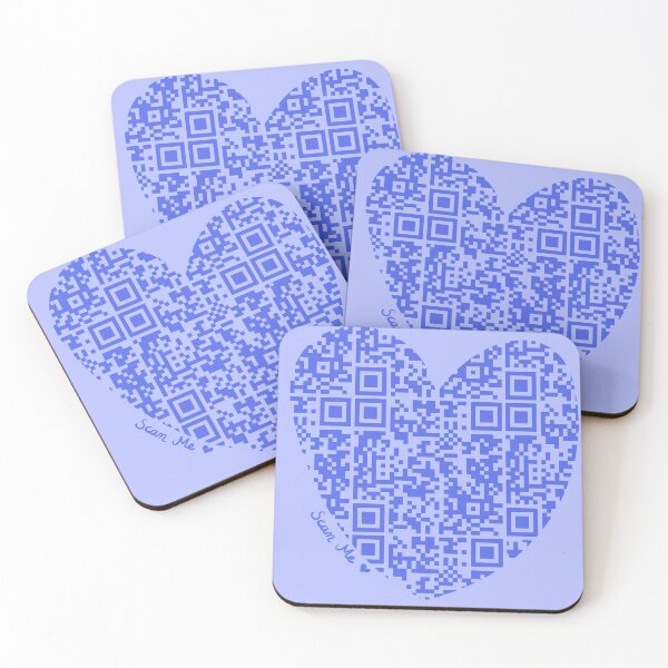 Item preview, Purple Rick Astley Rickroll QR Code Heart Art designed and sold by Victoria Lehnard.