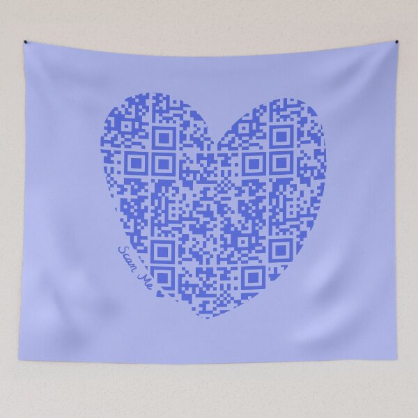 Item preview, Purple Rick Astley Rickroll QR Code Heart Art designed and sold by Victoria Lehnard.