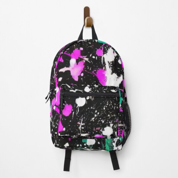 Item preview, Abstract Colorful Paint Splatter on Black designed and sold by calibrit.