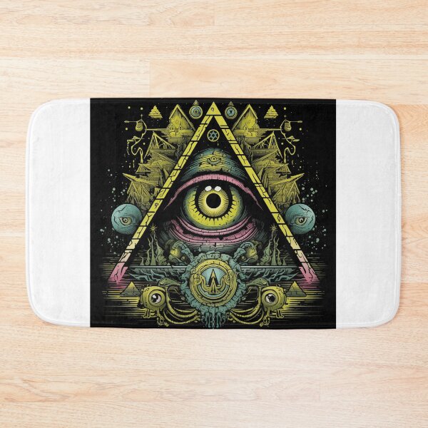Item preview, Illuminati style pyramid with all seeing eye sticker designed and sold by JustOkayDesigns.