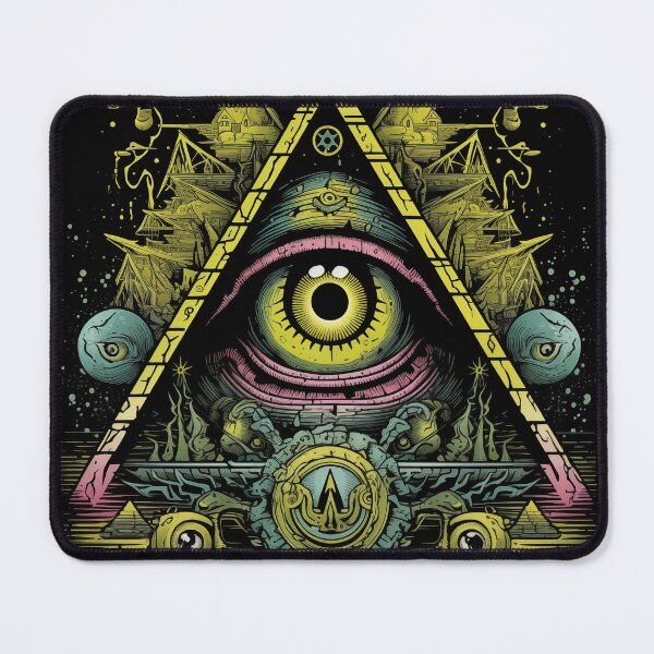 Item preview, Illuminati style pyramid with all seeing eye sticker designed and sold by JustOkayDesigns.