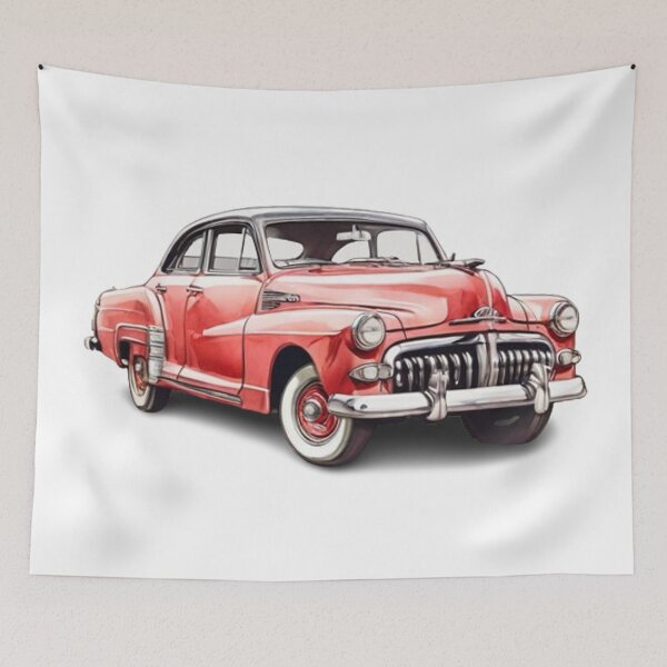 Item preview, “Bursts of Color: An Illustration of a Vintage Car” designed and sold by CHRIST5000.