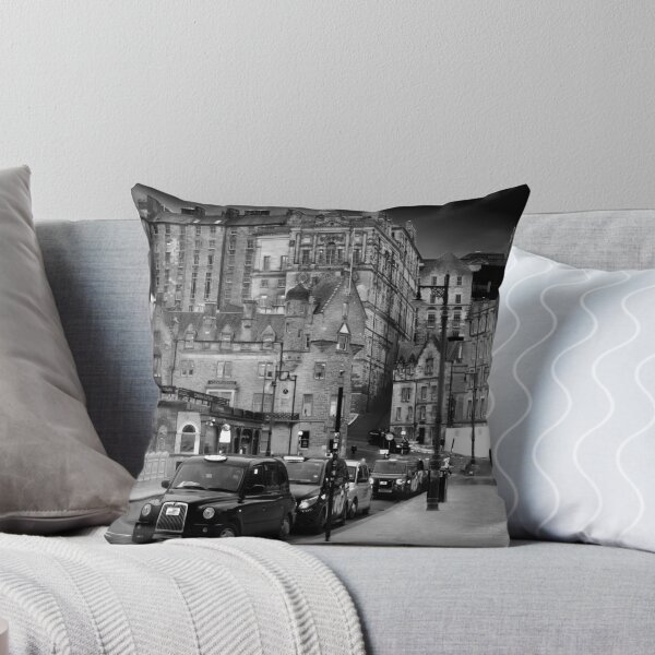 Item preview, Edinburgh Old Town Cityscape BW designed and sold by Alisonchambers2.