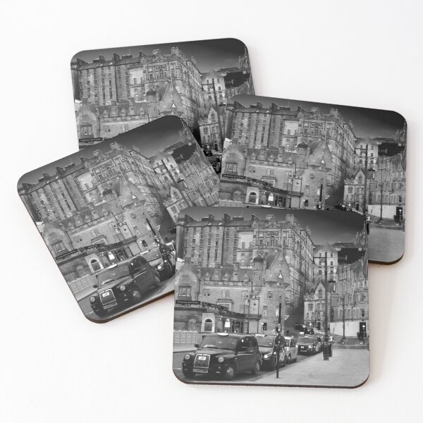 Item preview, Edinburgh Old Town Cityscape BW designed and sold by Alisonchambers2.