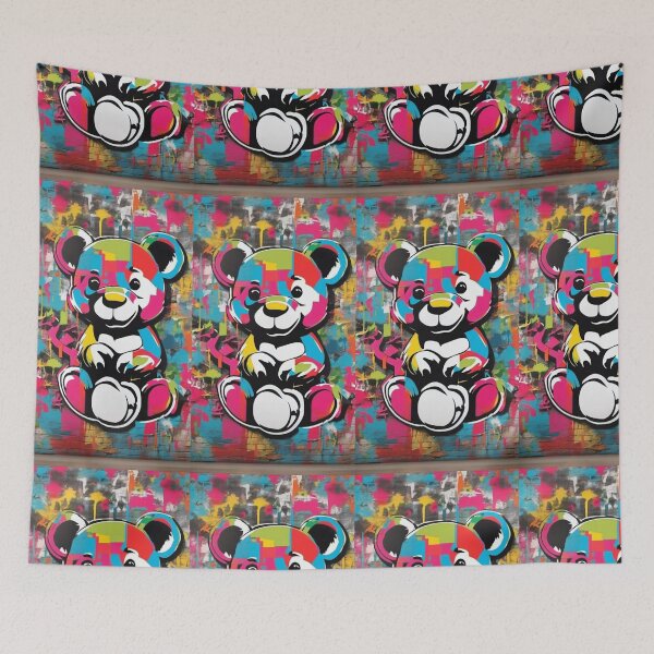 Item preview, AI-ndy Warhol Teddy Bear Pop-art designed and sold by Freshestgoods.