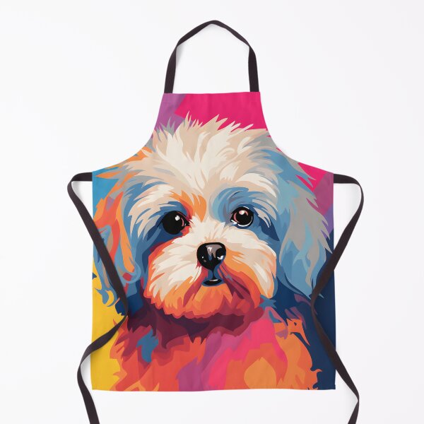 Item preview, maltese dog portraits drawing. animal colorful. Animal throw pillow.  designed and sold by formform.