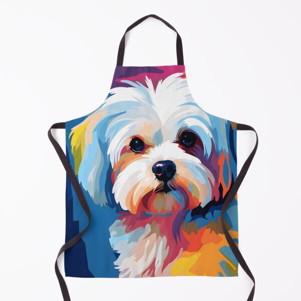 Item preview, maltese dog portraits drawing. animal colorful. Animal throw pillow.  designed and sold by formform.
