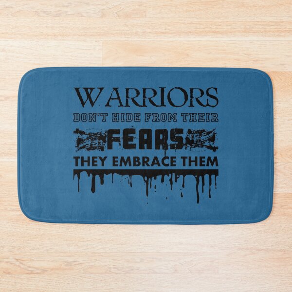 Item preview, WARRIOR DON'T HIDE FROM THEIR FEARS, THEY EMBRACE THEM - Warrior quotes to inspire the spirit of victory designed and sold by VugArtShop.