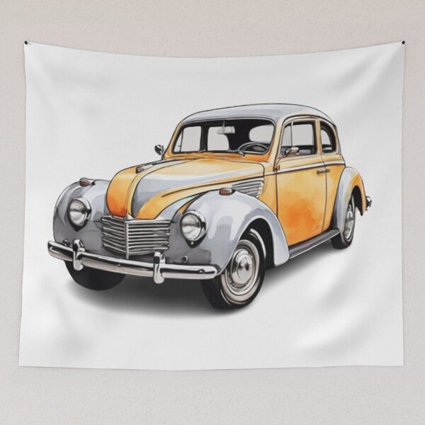 Item preview, “Bursts of Color: An Illustration of a Vintage Car” designed and sold by CHRIST5000.