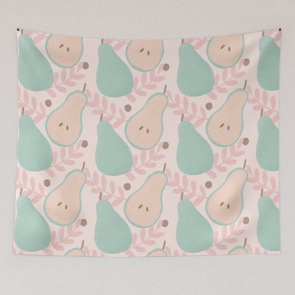Item preview, Pastel pears pattern - peach fuzz and green designed and sold by Home Cyn Home.