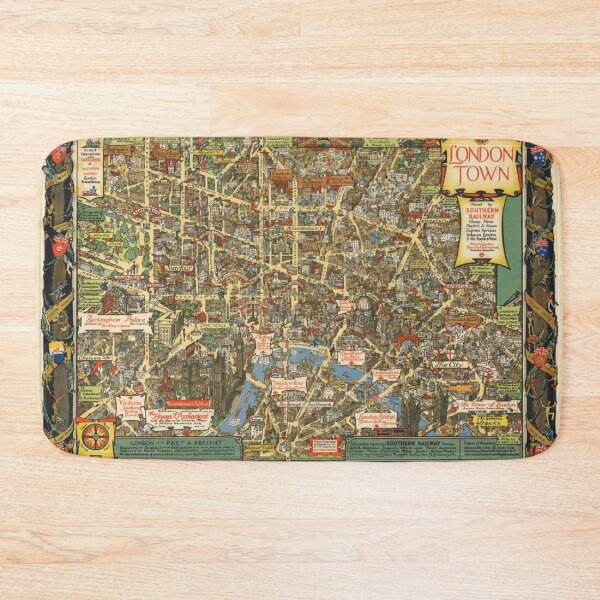 Item preview, Old Pictorial Map of London Birdseye View London 1938 Vintage designed and sold by cutesy.