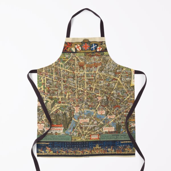 Item preview, Old Pictorial Map of London Birdseye View London 1938 Vintage designed and sold by cutesy.