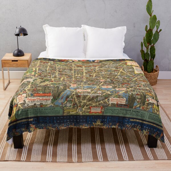 Item preview, Old Pictorial Map of London Birdseye View London 1938 Vintage designed and sold by cutesy.