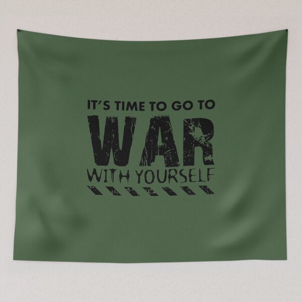 Item preview, IT'S TIME TO GO TO WAR WITH YOURSELF - Warrior quotes to inspire the spirit of victory designed and sold by VugArtShop.