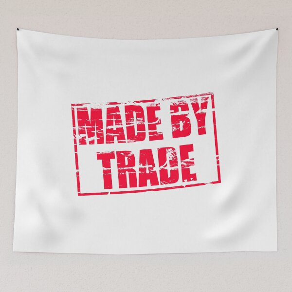Item preview, Red rubber stamp “Made by trade”  designed and sold by funkyworm.