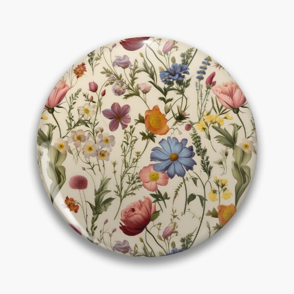 Item preview, Wildflowers | Pink, Blue, Yellow, Tan designed and sold by JackrabbitPub.