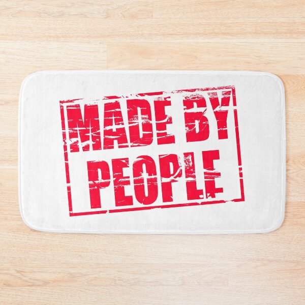 Item preview, Red rubber stamp “Made by people”  designed and sold by funkyworm.