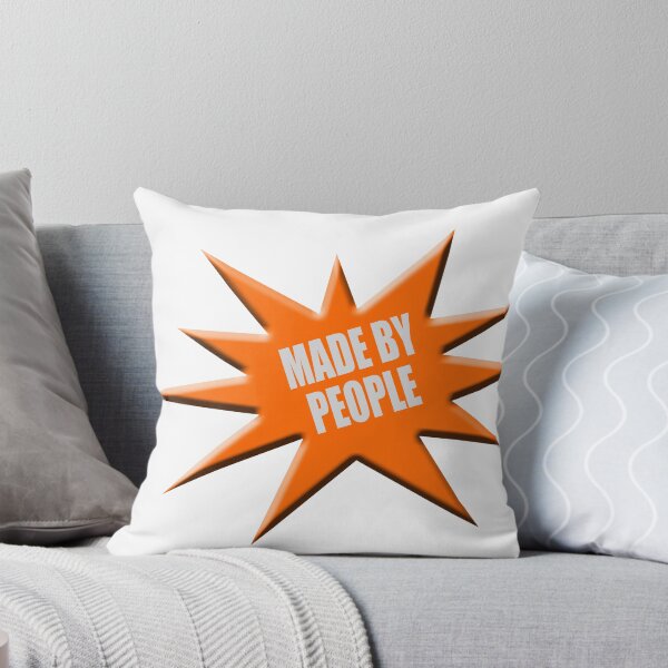 Item preview, Orange advertising star “Made by people”  designed and sold by funkyworm.