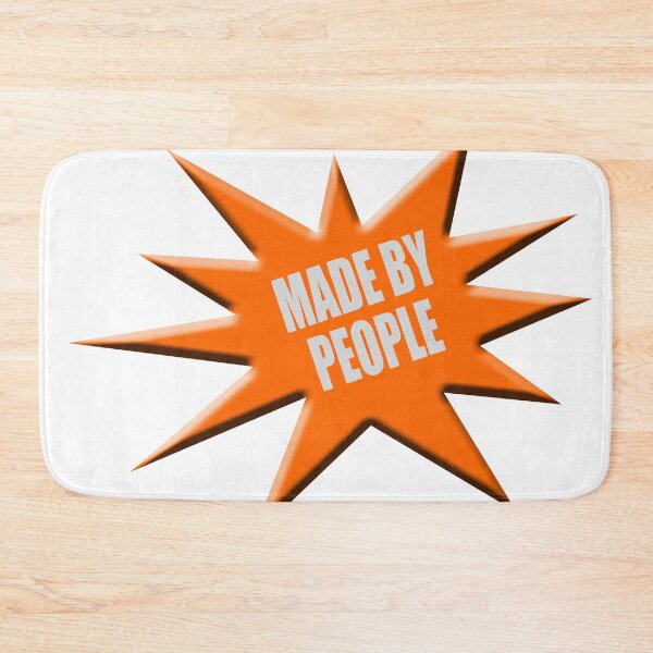 Item preview, Orange advertising star “Made by people”  designed and sold by funkyworm.