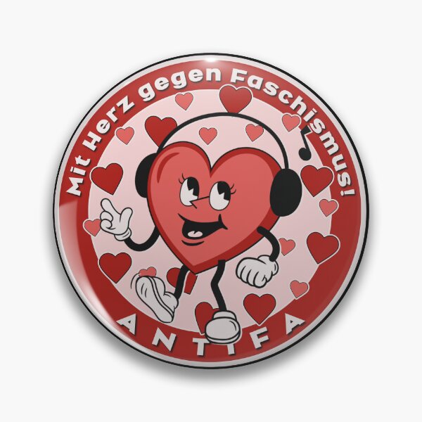 Item preview, With heart against fascism - Antifa designed and sold by Dunkelflaute.