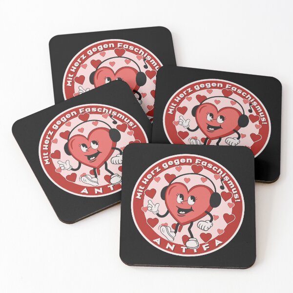 Item preview, With heart against fascism - Antifa designed and sold by Dunkelflaute.