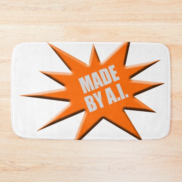 Item preview, Orange advertising star “Made by A.I”  designed and sold by funkyworm.