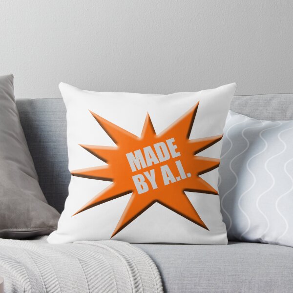 Item preview, Orange advertising star “Made by A.I”  designed and sold by funkyworm.