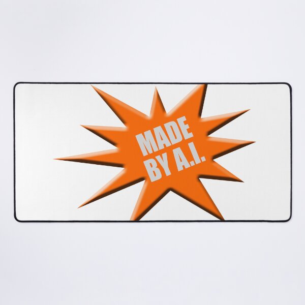Item preview, Orange advertising star “Made by A.I” designed and sold by funkyworm.