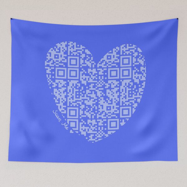 Item preview, Pastel Purple Rick Astley Rickroll QR Code Heart Art designed and sold by Victoria Lehnard.