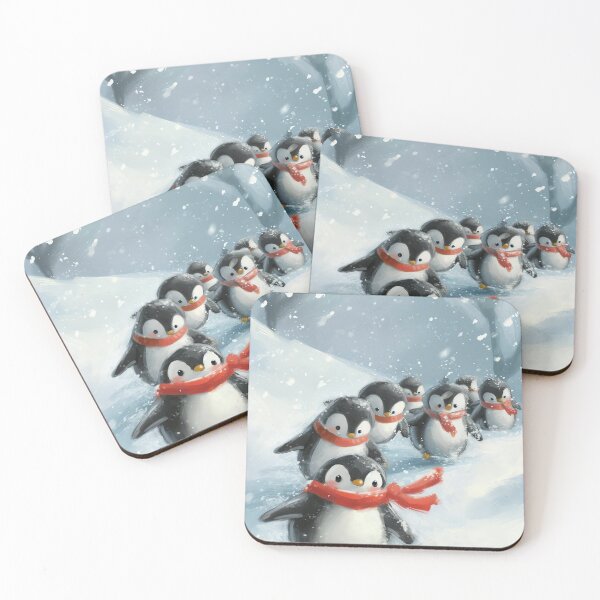 Item preview, Sliding Penguin Parade designed and sold by cute-animals99.