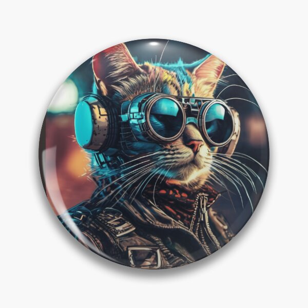 Item preview, Cool Steampunk cat with glasses designed and sold by Freshestgoods.