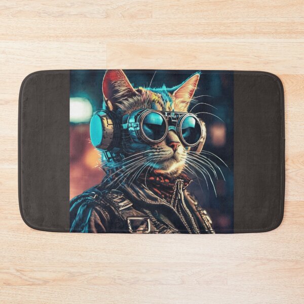 Item preview, Cool Steampunk cat with glasses designed and sold by Freshestgoods.