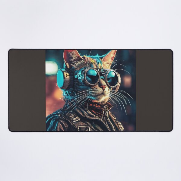 Item preview, Cool Steampunk cat with glasses designed and sold by Freshestgoods.