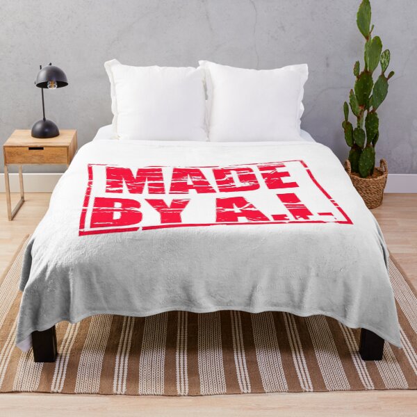 Item preview, Red rubber stamp effect “Made by A.I”  designed and sold by funkyworm.
