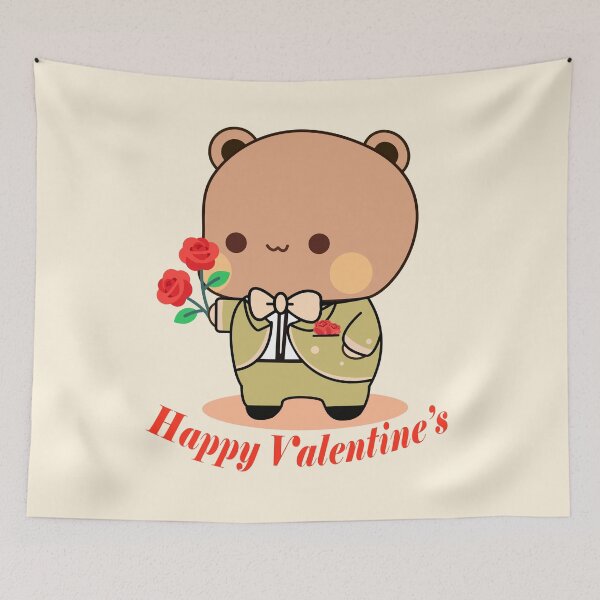 Item preview, BUBUDUDU Valentine Day, Bear Your Heart - Dudu's Valentine Roses, Love in Bloom, Bubu Dudu designed and sold by FEBRICAST.