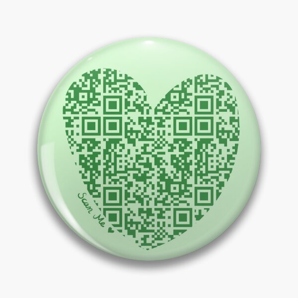 Item preview, Green Rick Astley Rickroll QR Code Heart Art designed and sold by Victoria Lehnard.
