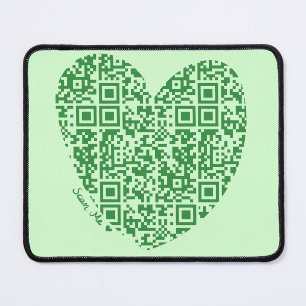 Item preview, Green Rick Astley Rickroll QR Code Heart Art designed and sold by Victoria Lehnard.