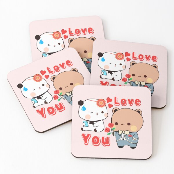 Item preview, Bubu And Dudu's Valentine Charm - Bear Hugs & Blossoming Love, Love you BUBU DUDU designed and sold by FEBRICAST.