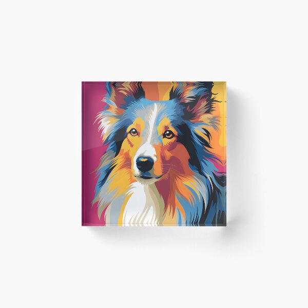 Item preview, Collie dog portraits drawing. animal colorful. Animal throw pillow.  designed and sold by formform.