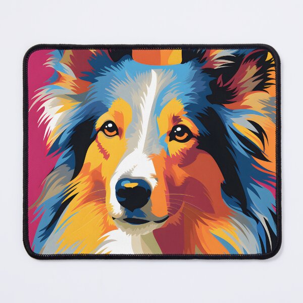 Item preview, Collie dog portraits drawing. animal colorful. Animal throw pillow. designed and sold by formform.