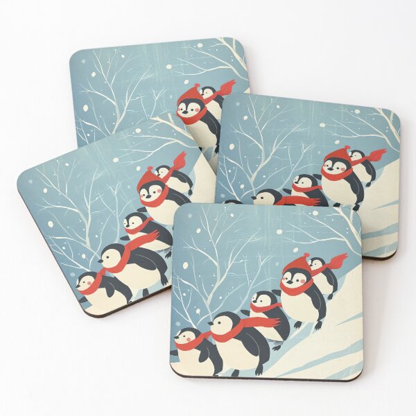 Item preview, Sliding Penguin Parade designed and sold by cute-animals99.