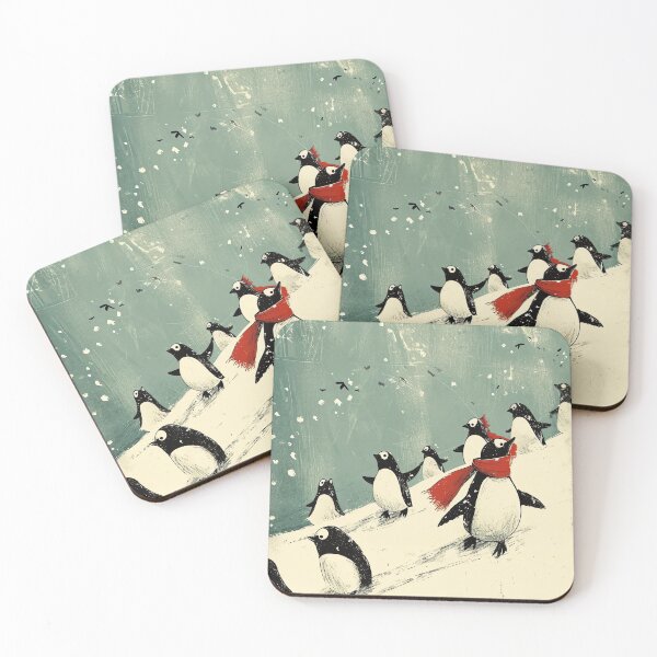 Item preview, Sliding Penguin Parade designed and sold by cute-animals99.