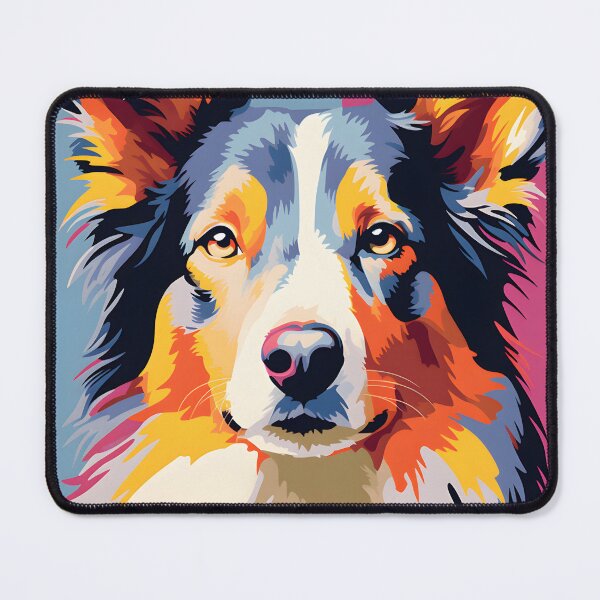 Item preview, Collie dog portraits drawing. animal colorful. Animal throw pillow. designed and sold by formform.