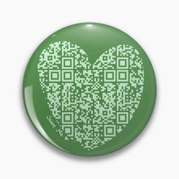 Item preview, Pastel Green Rick Astley Rickroll QR Code Heart Art designed and sold by Victoria Lehnard.